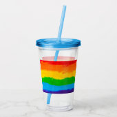 Rainbow Pride Acryl Tumbler – LGBT Homo Lesbisch Drinkbeker (Achterkant)