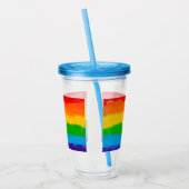 Rainbow Pride Acryl Tumbler – LGBT Homo Lesbisch Drinkbeker (Links)