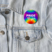 Rainbow Pride Ally met hart Ronde Button 5,7 Cm (In situ)