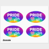 Rainbow Pride Ally Ovale Sticker (Vel)