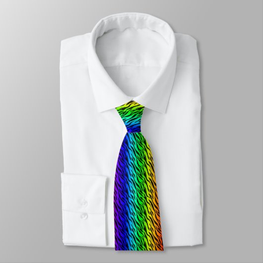 Rainbow Pride Animal Stripe Stropdas (Gebonden)