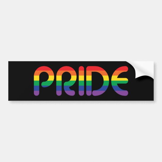 Rainbow Pride-ballonbrieven Bumpersticker (Voorkant)