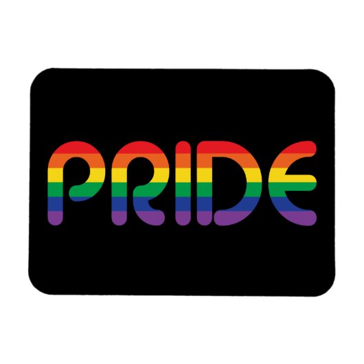 Rainbow Pride-ballonbrieven Magneet (Horizontaal)