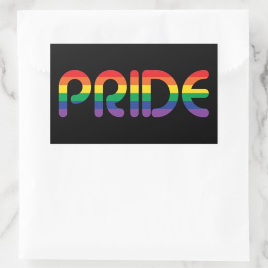 Rainbow Pride-ballonbrieven Rechthoekige Sticker (Tas)