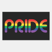 Rainbow Pride-ballonbrieven Rechthoekige Sticker (Voorkant)