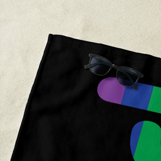 Rainbow Pride-ballonbrieven Strandlaken (In situ)