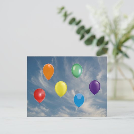 Rainbow Pride-ballonnen Briefkaart (Staand voorkant)
