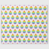 Rainbow Pride Bauble Ball Pattern LGBTQ Kerstmis Cadeaupapier (Vlak)