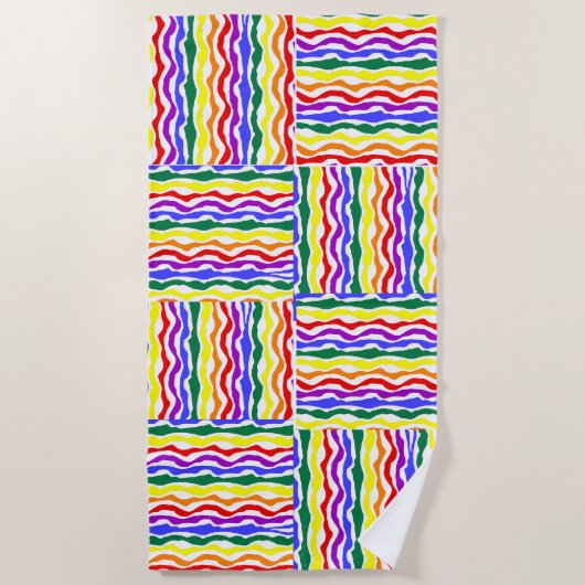 Rainbow Pride Beach Towel Strandlaken (Voorkant)