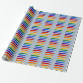 Rainbow Pride Brushstrokes Cadeauverpakking Cadeaupapier (Uitgerold)