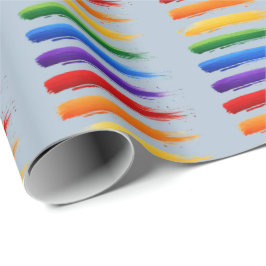 Rainbow Pride Brushstrokes Cadeauverpakking Cadeaupapier