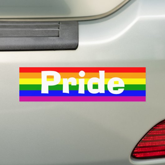 Rainbow Pride Bumpersticker (Op auto)