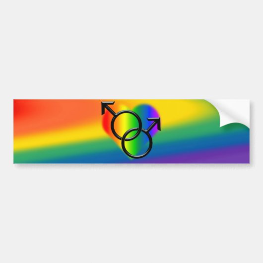 Rainbow Pride Bumpersticker Same-Sex Love Gifts (Voorkant)