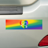 Rainbow Pride Bumpersticker Same-Sex Love Gifts (Op auto)