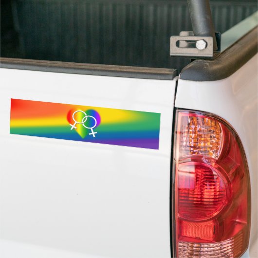Rainbow Pride Bumpersticker Same-Sex Love Gifts (Op Truck)
