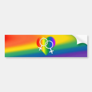 Rainbow Pride Bumpersticker Same-Sex Love Gifts