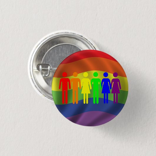 Rainbow Pride Button (Voorkant /achterkant)