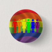 Rainbow Pride Button (Voorkant)