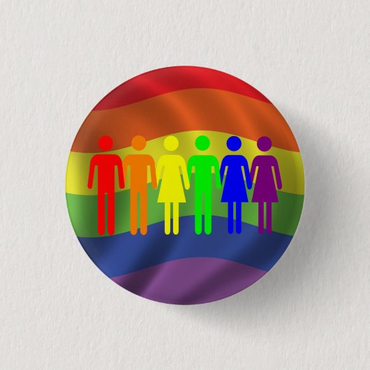 Rainbow Pride Button (Voorkant)