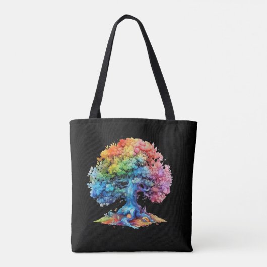 Rainbow pride canvas tas (Achterkant)