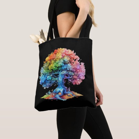 Rainbow pride canvas tas (Dichtbij)