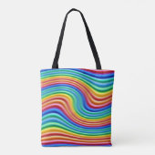 Rainbow Pride Canvas tas. Tote Bag (Achterkant)