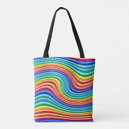Rainbow Pride Canvas tas. Tote Bag (Achterkant)
