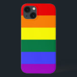 Rainbow Pride Case-Mate iPhone Case<br><div class="desc">De zeskleurige versie van de Gay Pride Flag is populair sinds 1979. Het aantal strepen werd teruggebracht tot een even getal om te voorkomen dat de middelste kleur wordt verborgen wanneer hij verticaal op lampposten wordt vastgeklemd. Indigo stripe werd veranderd in royal blue stripe.</div>