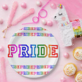 Rainbow PRIDE Celebration 9" Paper Party Bord (Feest)