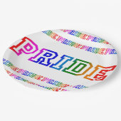 Rainbow PRIDE Celebration 9" Paper Party Bord (Gekanteld)
