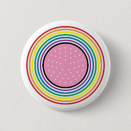 Rainbow Pride Circular Button - Amerikaanse vlag I