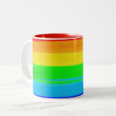 Rainbow Pride Coffee-Mok Tweekleurige Koffiemok (Voorkant links)