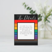 Rainbow Pride Color Block Stripe — Gegevens Briefkaart (Staand voorkant)