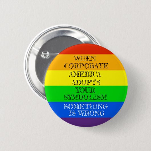 Rainbow Pride Coopted Ronde Button 5,7 Cm (Voorkant /achterkant)