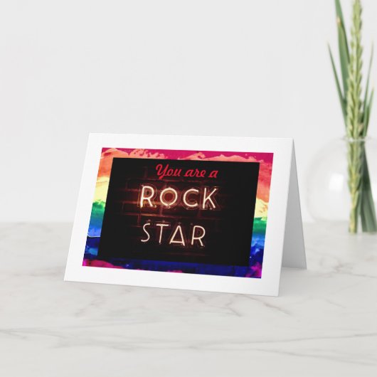 Rainbow Pride Couples' 5" x 7" Jubileum Kaart (Voorkant)