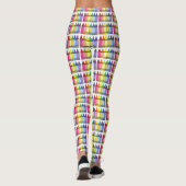 Rainbow Pride Crayons Art Artist Print Leggings (Achterkant)