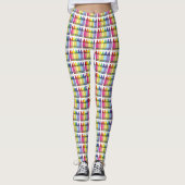 Rainbow Pride Crayons Art Artist Print Leggings (Voorkant)