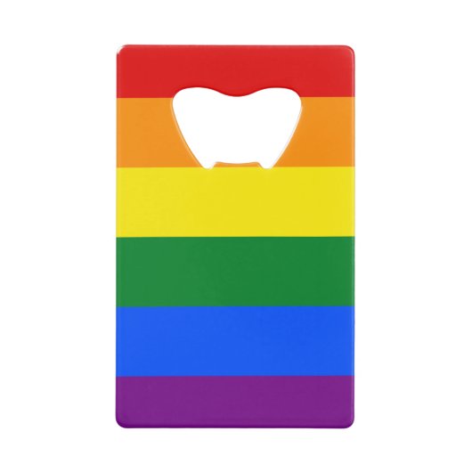 Rainbow Pride Creditkaart Flessenopener (Voorkant)