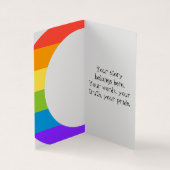 Rainbow Pride Crescent Moons Greeting Card Visitekaartje (Binnen)