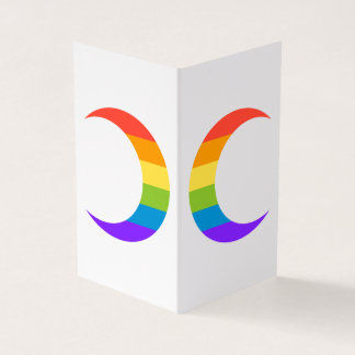 Rainbow Pride Crescent Moons Greeting Card Visitekaartje