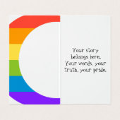 Rainbow Pride Crescent Moons Greeting Card Visitekaartje (Binnenkant ongevouwen)