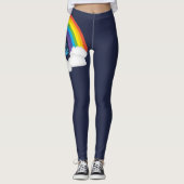 Rainbow Pride Deep Blue Parade Leggings (Voorkant)
