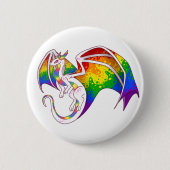 Rainbow Pride Dragon Ronde Button 5,7 Cm (Voorkant)