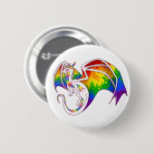 Rainbow Pride Dragon Ronde Button 5,7 Cm (Voorkant /achterkant)
