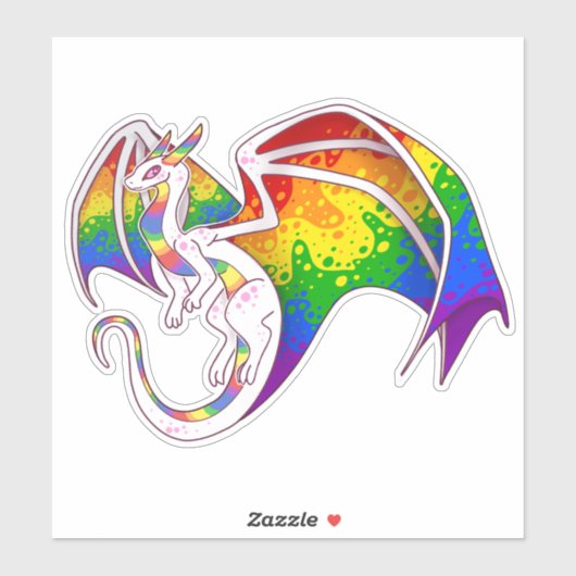 Rainbow Pride Dragon Sticker (Vel)