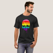 Rainbow Pride Dripping Skull T-shirt (Voorkant volledig)