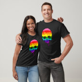 Rainbow Pride Dripping Skull T-shirt (Unisex)