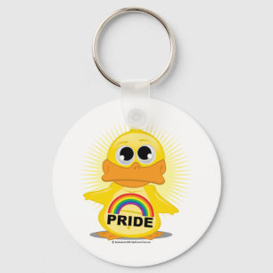 Rainbow Pride Duck Sleutelhanger