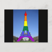 Rainbow Pride Eiffel Tower Briefkaart (Voorkant)