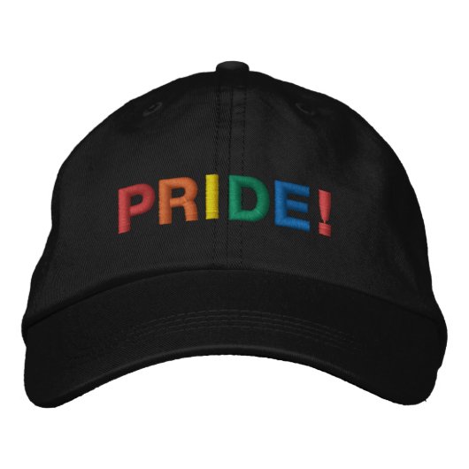 Rainbow Pride Embroide Baseball Pet (Voorkant)